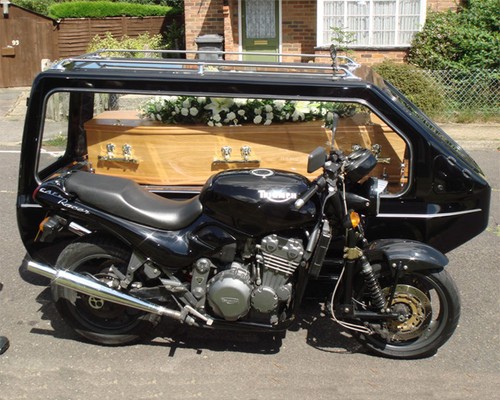 Rare motorcycle hearse photo - rare,