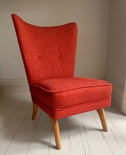Vintage Howard Keith 'Encore' Cocktail Chair in Rich Red