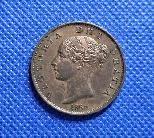 1855 halfpenny victoria - 1855,