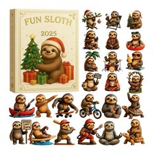 2025 Christmas Fun Sloth 24 Days Countdown Advent Calendar 2D Acrylic Ornament