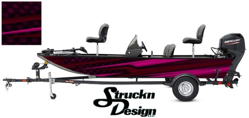 Pontoon hexagons graphic pink - hexagons,