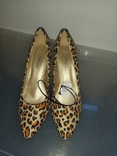 LADIES LEOPARD HIGH HEEL SHOES BY PEP & CO UK SIZE 5 BRAND NEW