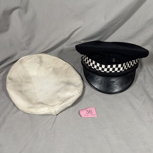 Police checkerband peaked - police,