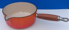 Le Creuset 16cm volcanic orange pouring / milk pan with spout-cast iron-see text