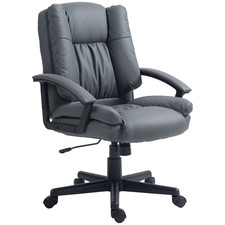 FAUX LEATHER OFFICE CHAIR MID