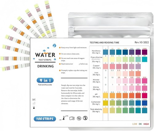 Aquarium water test kit - 9-in-1,
