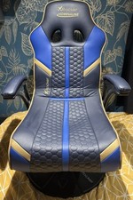 X Rocker Adrenaline V3 2.1 Bluetooth Audio Blue Gaming Chair With Plug/Charger