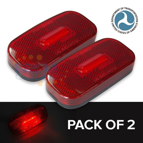 2pcs 12v red led side - led,