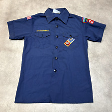 Official Youth Shirt Kids Large Boy Scouts Of America Short Sleeve Top, Blue