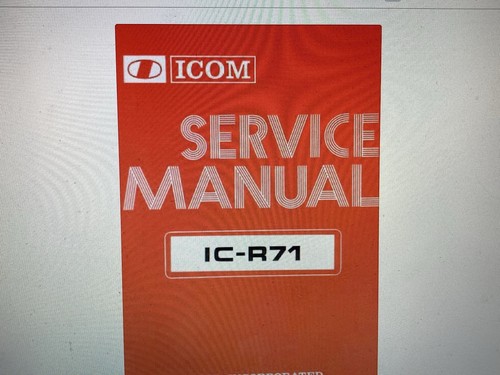 Icom r71 service - ic-r71,