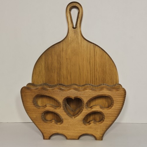 Vtg wooden country heart - wooden,