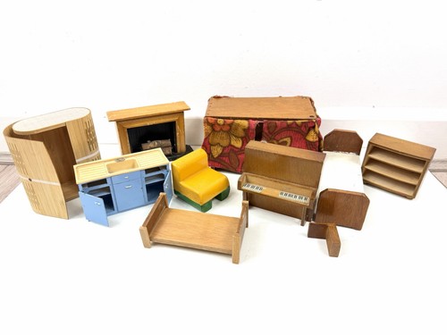 Vintage doll house furniture - doll,