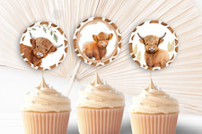 Highland Cow Cake Toppers