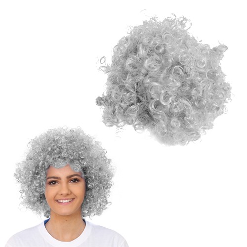 Old lady grey afro - lady, wig