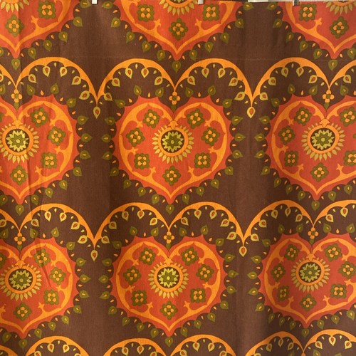 Vintage 1960s 1970s fabric - ,