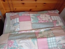 Dorma Romany Olive Patchwork Single Quilt Cover And Pillowcases Vintage/Retro  