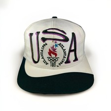 Vintage 1996 Atlanta Olympics Hat USA Centennial Brim Wave Snapback Cap Eastport