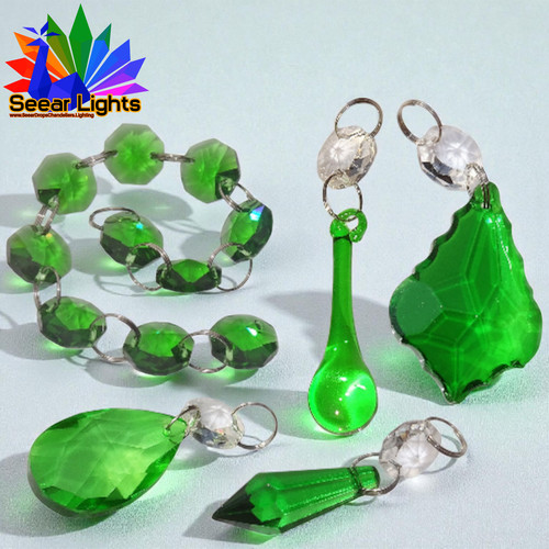 Emerald green chandelier cut - emerald,