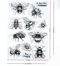 Clear Stamps Bees Transparent