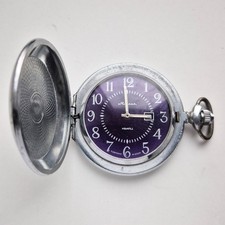 Pocket Watch MOLNIJA QUARTZ 2460 SOVIET russian USSR BEST FAST SHIPPING