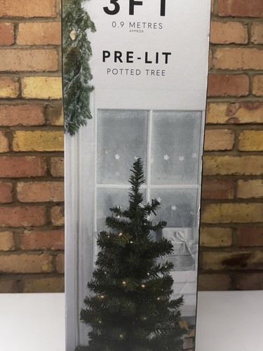 Pre lit frosted - pre-lit, potted