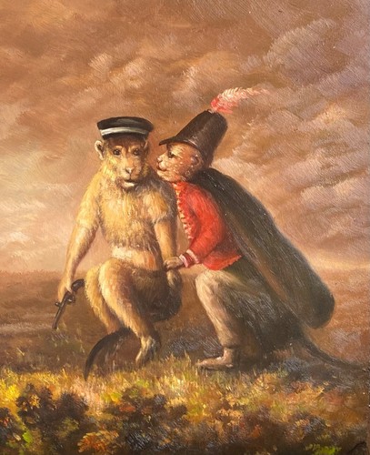 Antique monkeys military - monkeys, in