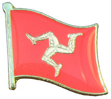Isle of Man Flag Pin Badge IOM