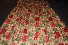 Vintage 90s Nina Campbell "Voronstov" lined curtain attached pelmet lined