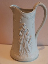 Relief moulded jug - jug, thomas