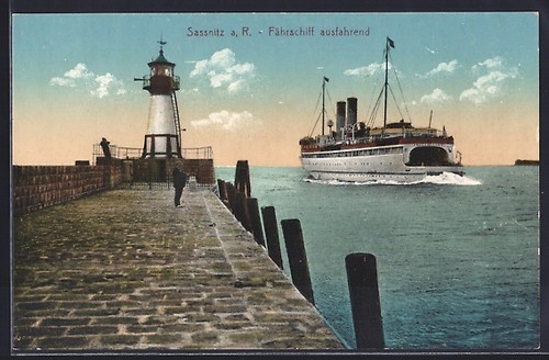 Postcard sassnitz ferry - of,
