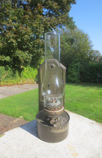 Wall Hanging Antique Vintage Metal Glass Oil Lamp Sherwoods Shepards Hut Barge