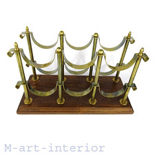 VTG ITALIAN WOOD BRASS