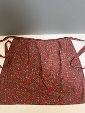 Apron, Half Pinny Style, Handmade Red Christmas Vintage style cottagecore