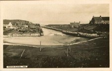 REAL PHOTOGRAPHIC POSTCARD OF SEATON SLUICE, NORTHUMBERLAND BY JOHNSTON #1918