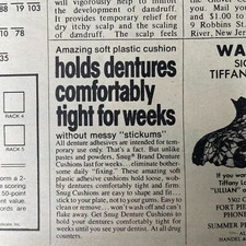 1980 snug denture - , ad