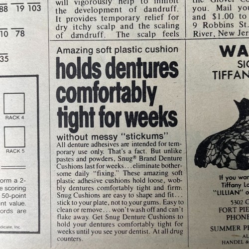 1980 snug denture - snug,