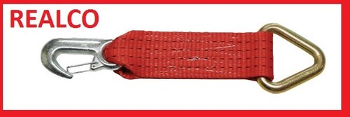 Red tow eye winch hook - red,