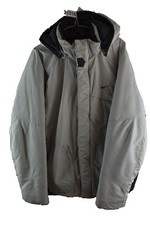 NIKE Grey Padded Jacket size XL Mens Full Zip Hooded Winter Casual Outdoors