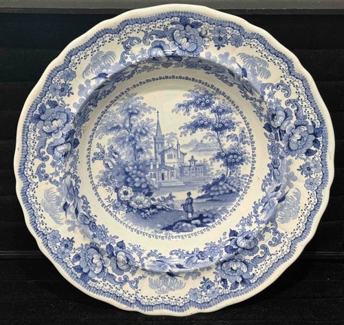 Antique staffordshire soup - staffordshire,