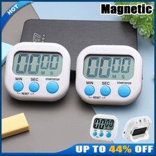 Magnetic Kitchen Timer Clock LCD Digital Display For Egg Cooking Loud Alarm UK