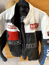 Vintage real Leather Suzuki  Motobike Jacket, 80/90's style