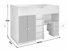 High Sleeper Bed with Desk and