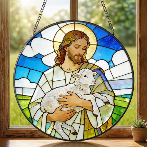 Stained glass jesus - "stained,