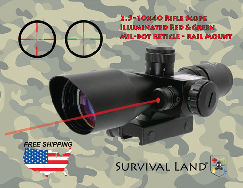 10x40 rifle scope - 2.5-10x40,