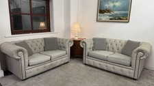 Grey 2 + 2 Seater Chesterfield