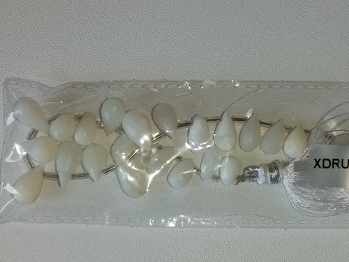75cts white opal graduated - white,