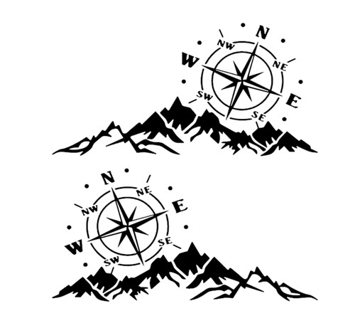 Large compass mountain - compass,