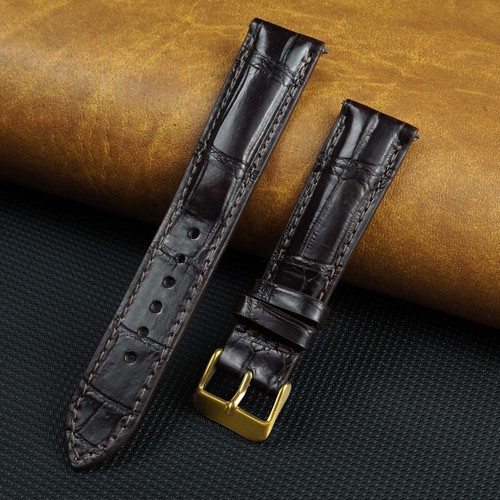 Crocodile leather watch strap - crocodile,