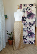 Vintage GINA BACCONI Gold maxi pencil skirt size 12