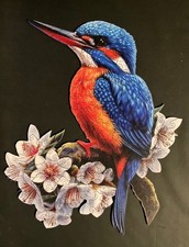 140 Shaped Piece Wooden Jigsaw Puzzle Azure Kingfisher By Art Puzzles Australia 